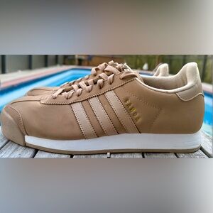 Adidas Originals Samoa Shoes Trace Khaki-White-Gold Mettalic Mens Size 10~New